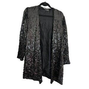 Judith Ann Creations Cardigan Womens Small Vintage Open Sequin Blazer Jacket